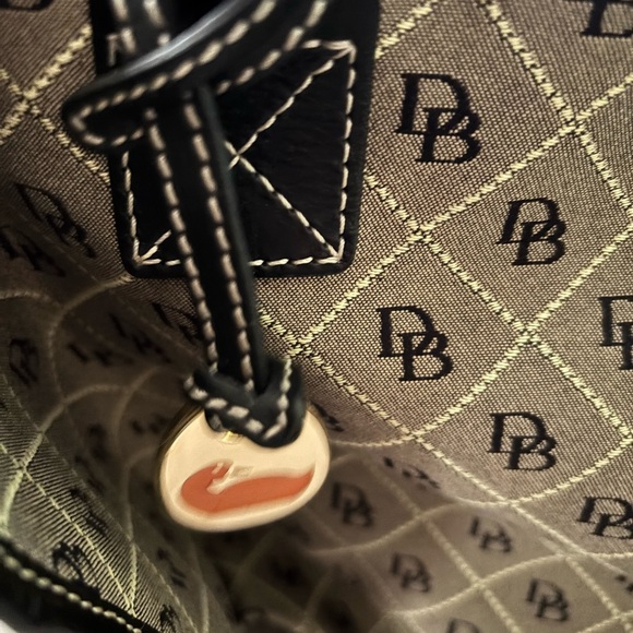 Dooney & Bourke Black and Brown Monogram Tote - Picture 2 of 3